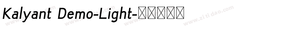 Kalyant Demo-Light字体转换